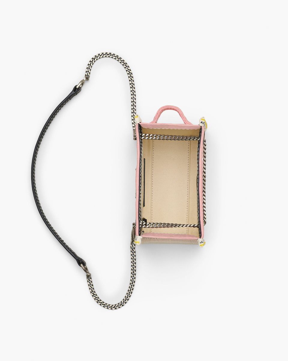 Pink Marc Jacobs The Denim Chain Crossbody Tote Bag | 432MHNEVJ