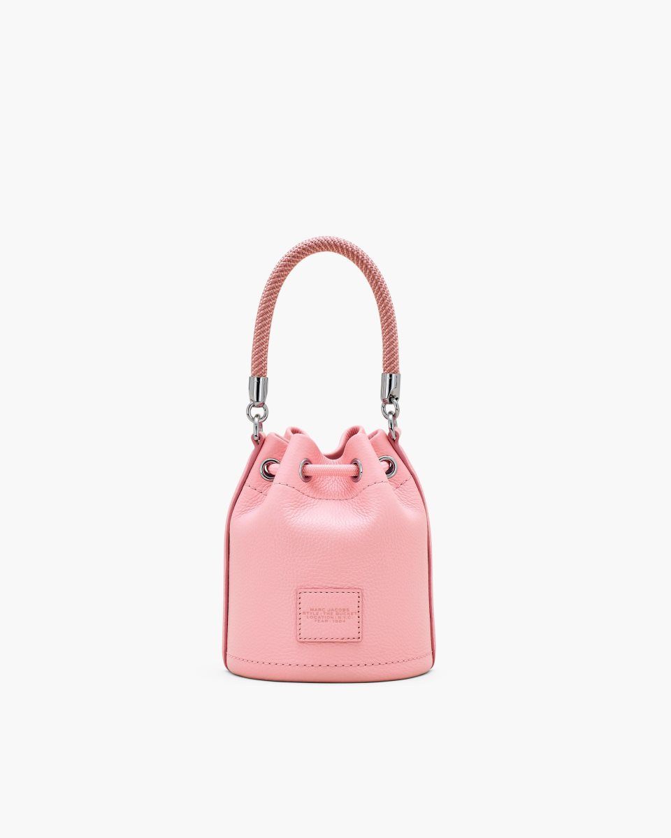 Pink Marc Jacobs The Leather Mini Bucket Bag | 672KHUCGW