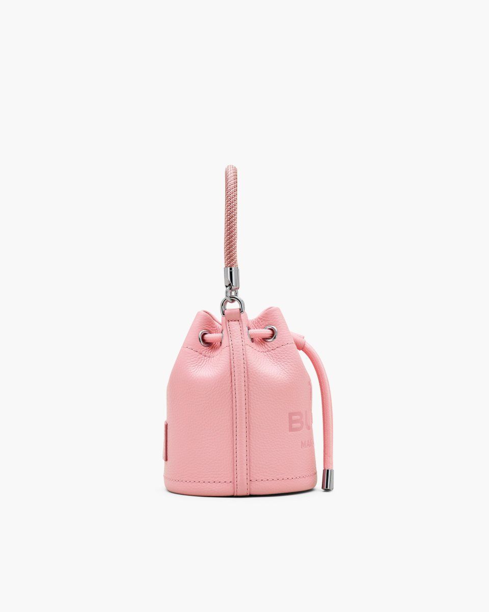 Pink Marc Jacobs The Leather Mini Bucket Bag | 672KHUCGW