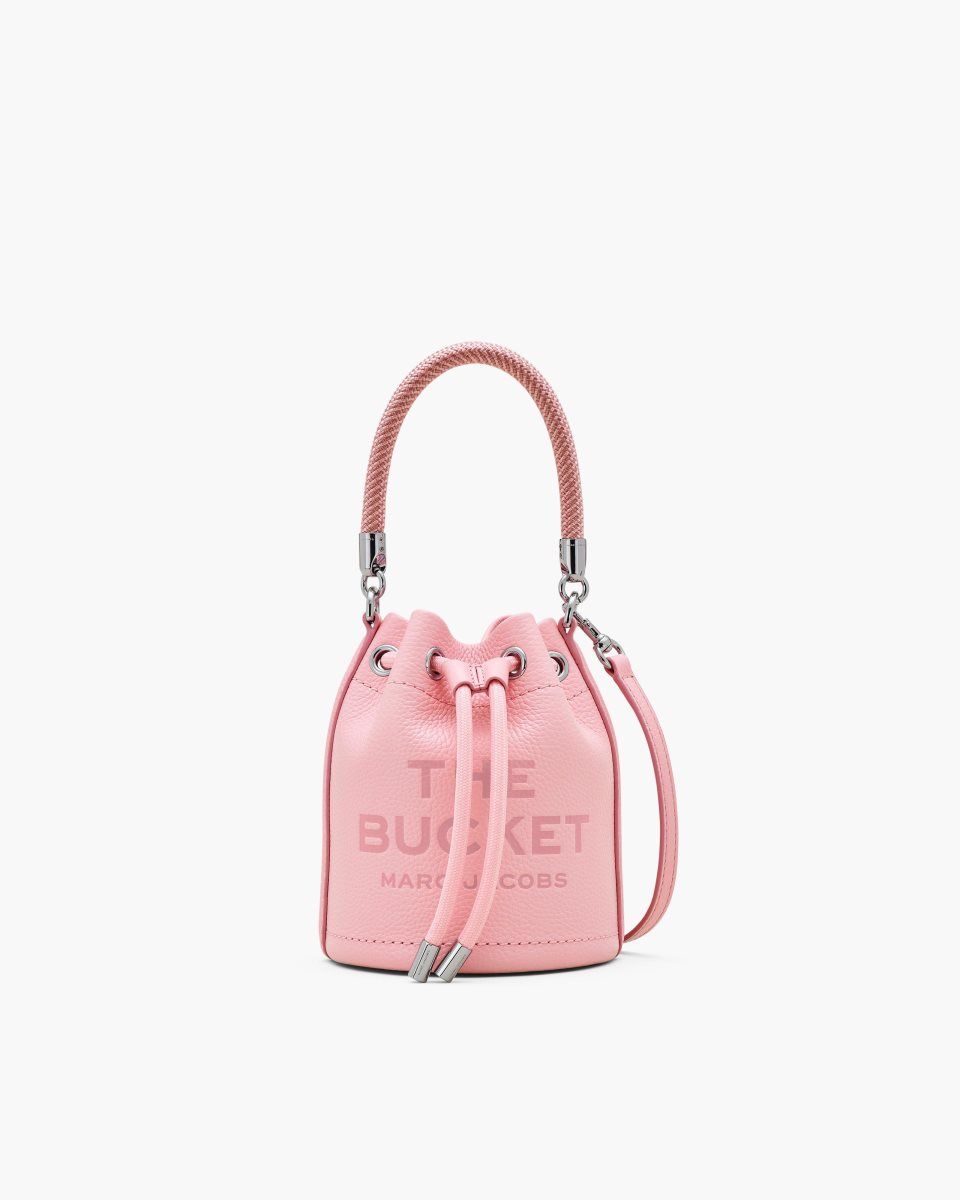 Pink Marc Jacobs The Leather Mini Bucket Bag | 672KHUCGW