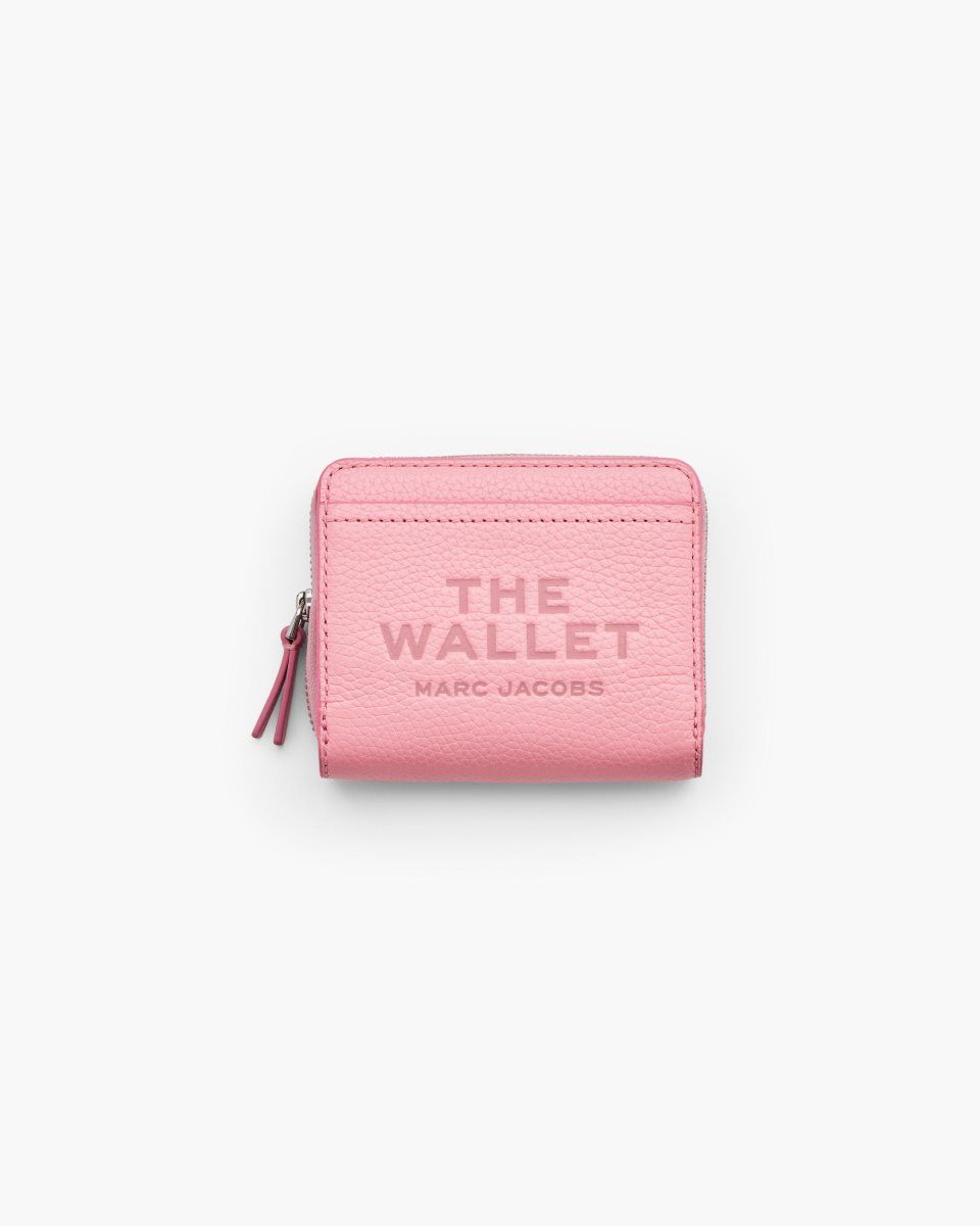 Pink Marc Jacobs The Leather Mini Compact Wallet | 735VYQGSA