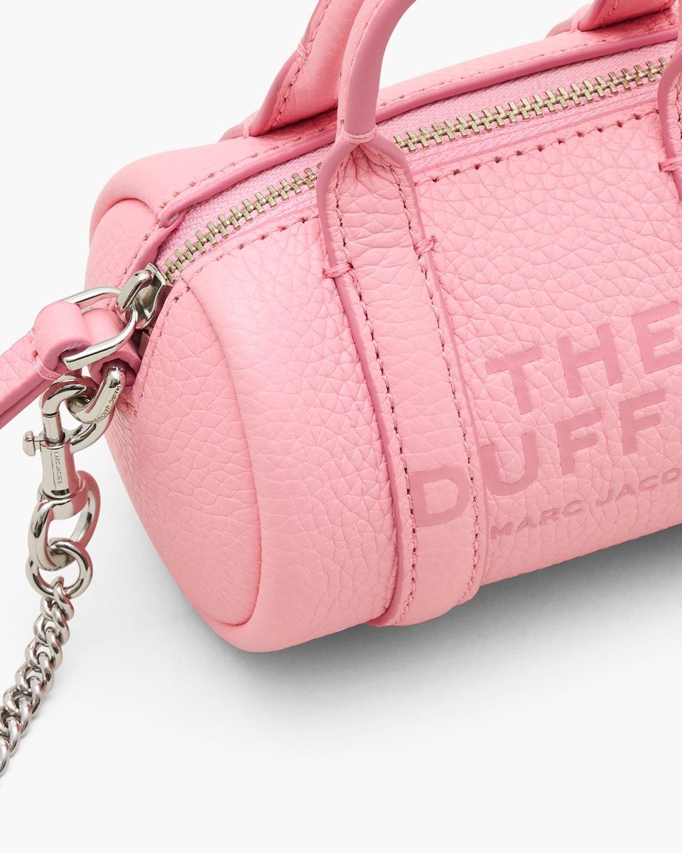 Pink Marc Jacobs The Leather Nano Duffle Crossbody | 162TJKLXS