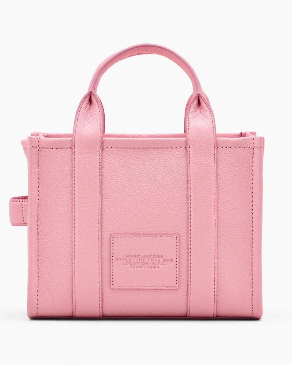 Pink Marc Jacobs The Leather Small Tote Bag | 705QBHAGU