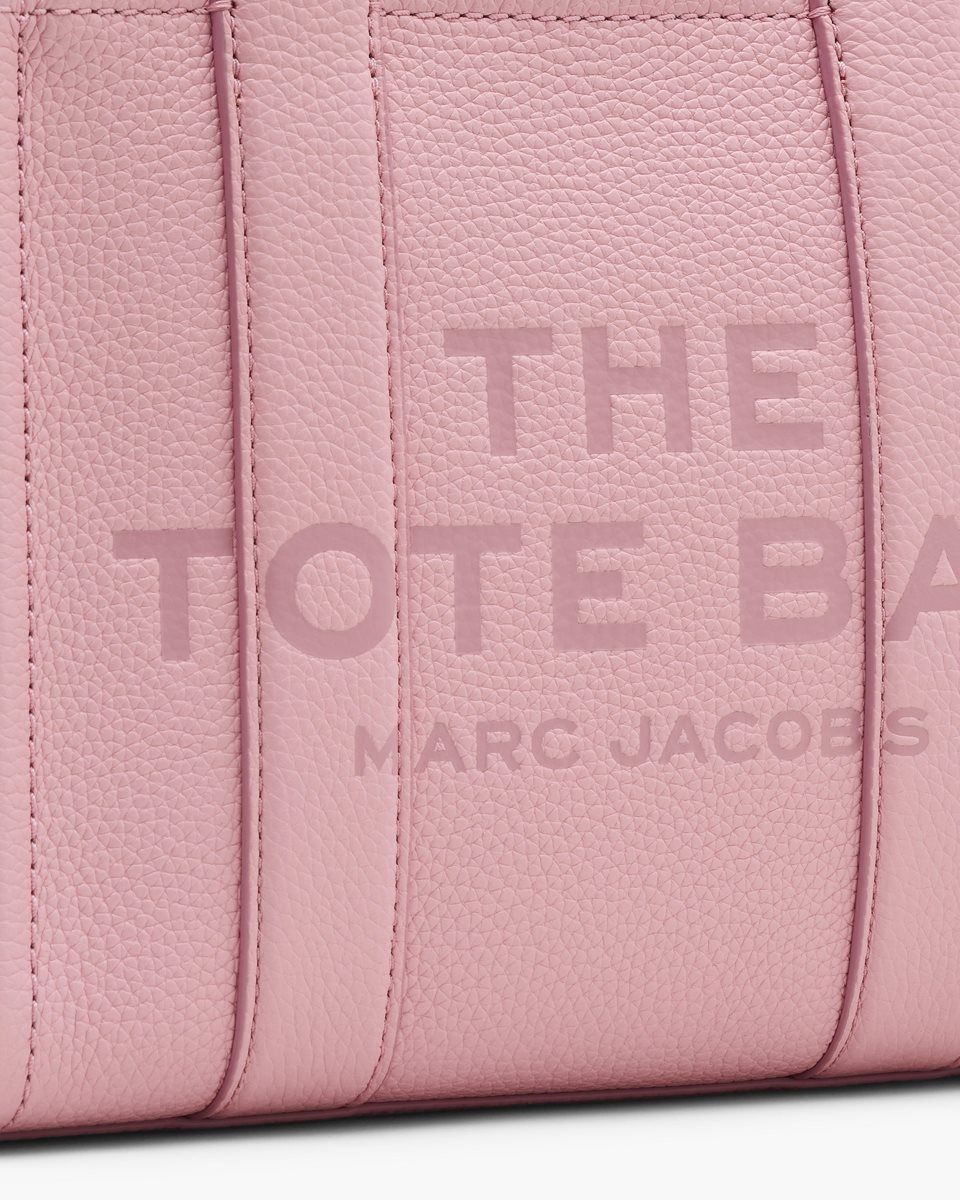 Pink Marc Jacobs The Leather Small Tote Bag | 705QBHAGU