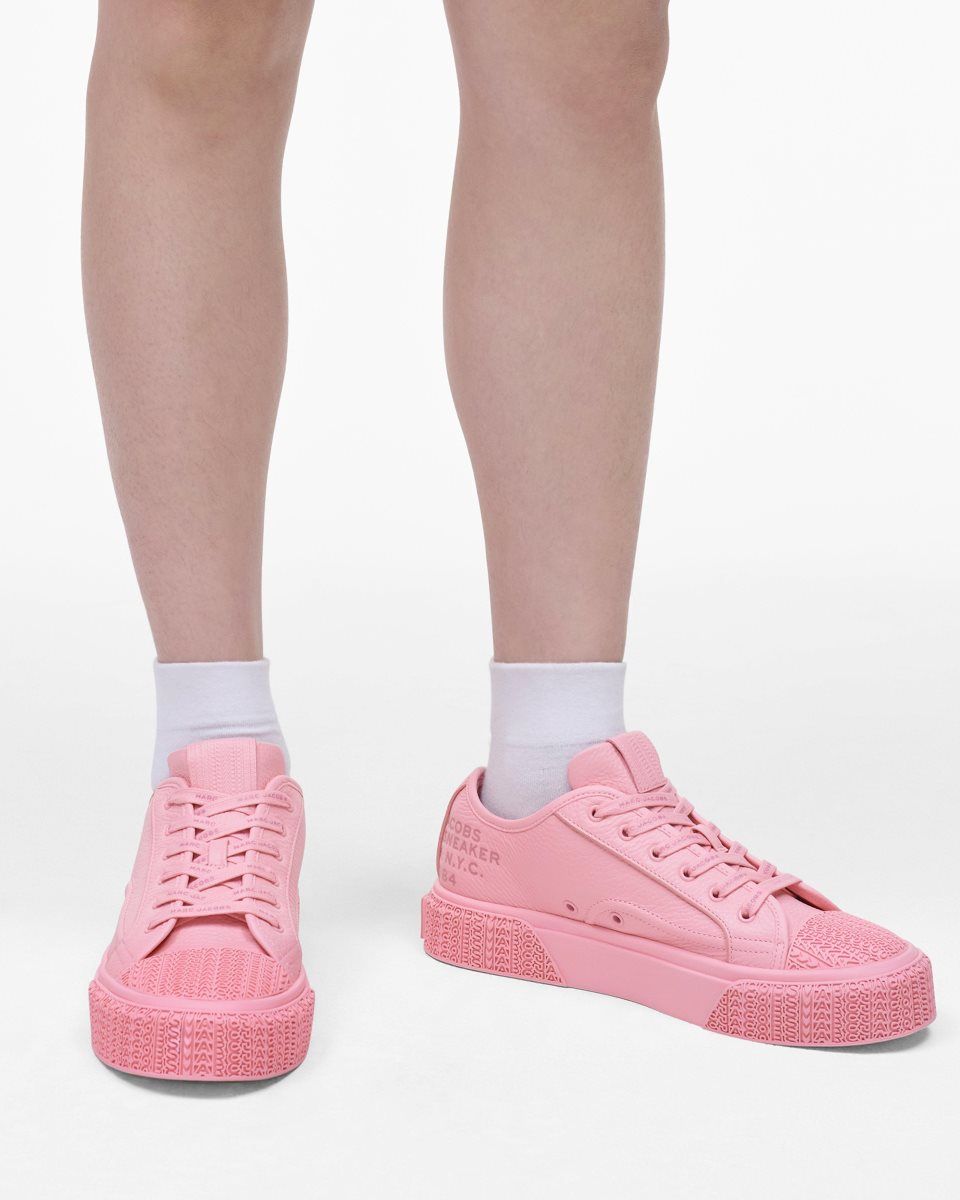 Pink Marc Jacobs The Leather Sneaker | 207OAIQUL