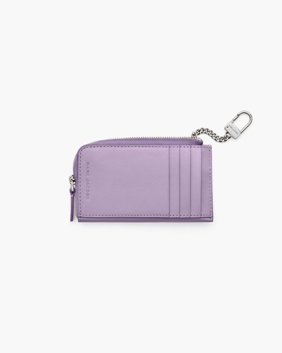 Purple Marc Jacobs The Covered J Marc Top Zip Multi Wallet | 073DALXTB