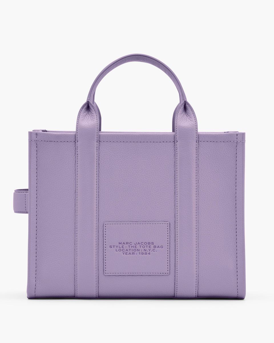 Purple Marc Jacobs The Leather Medium Tote Bag | 538QHVKRD