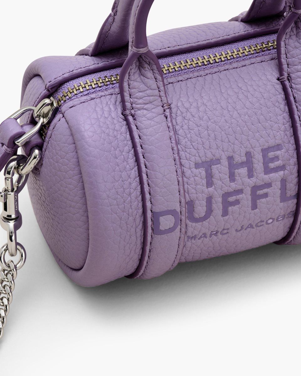 Purple Marc Jacobs The Leather Nano Duffle Crossbody | 687VHGMAX