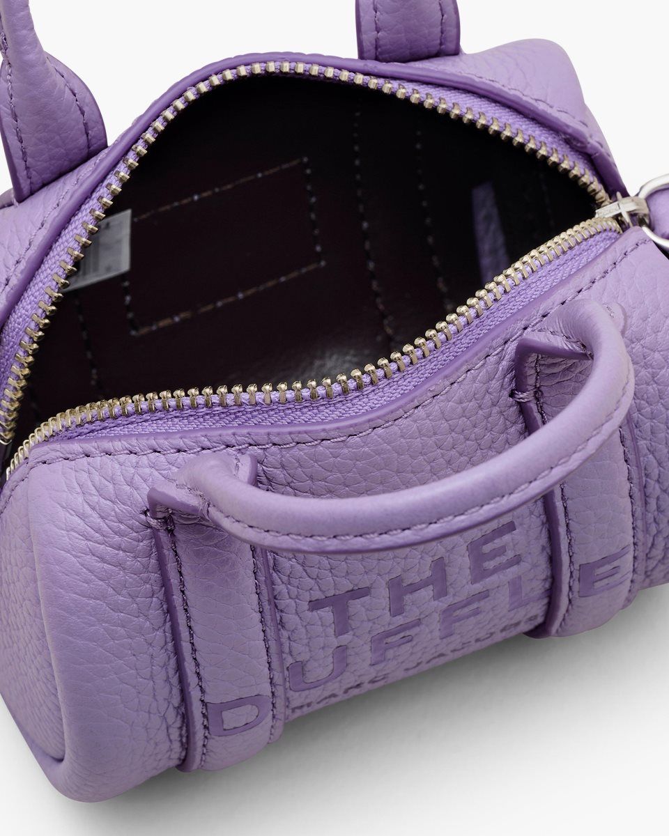 Purple Marc Jacobs The Leather Nano Duffle Crossbody | 687VHGMAX