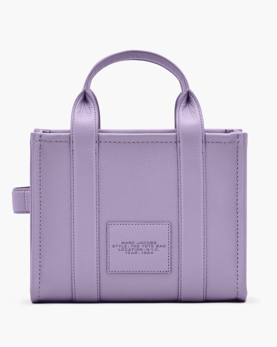 Purple Marc Jacobs The Leather Small Tote Bag | 590UHBGCD