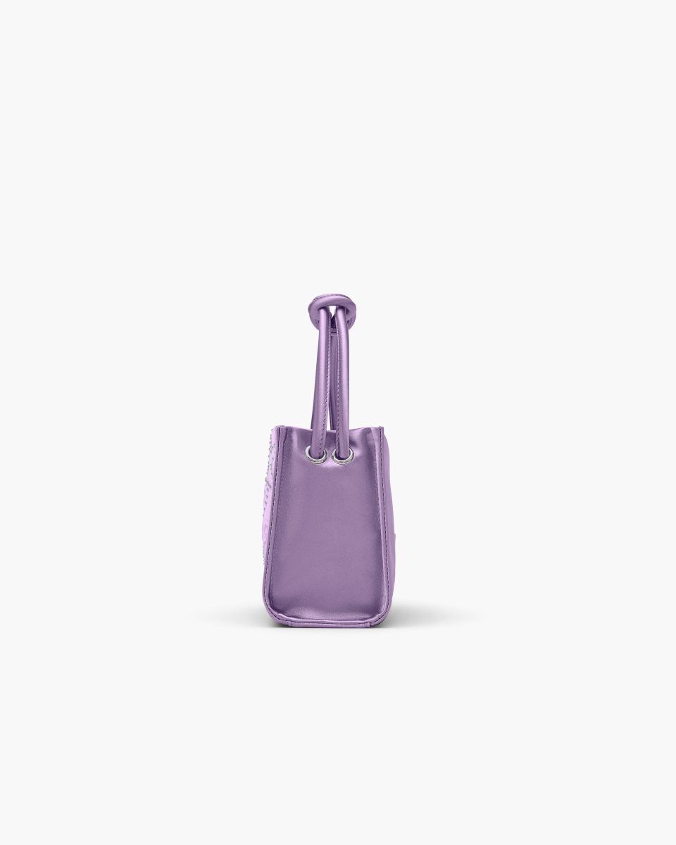 Purple Marc Jacobs The Star Satin Mini Tote Bag | 897CEYRBV