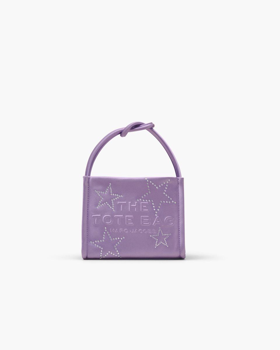 Purple Marc Jacobs The Star Satin Mini Tote Bag | 897CEYRBV