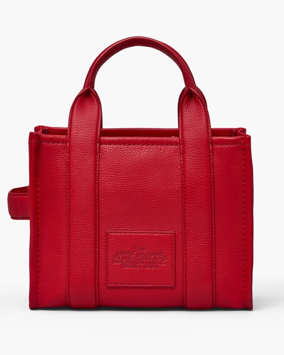 Red Marc Jacobs The Leather Small Tote Bag | 893YGXEVM