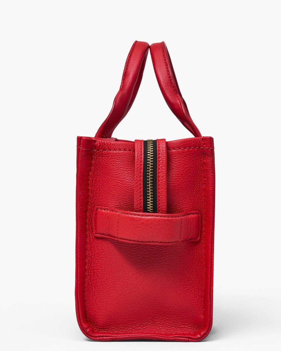 Red Marc Jacobs The Leather Small Tote Bag | 893YGXEVM