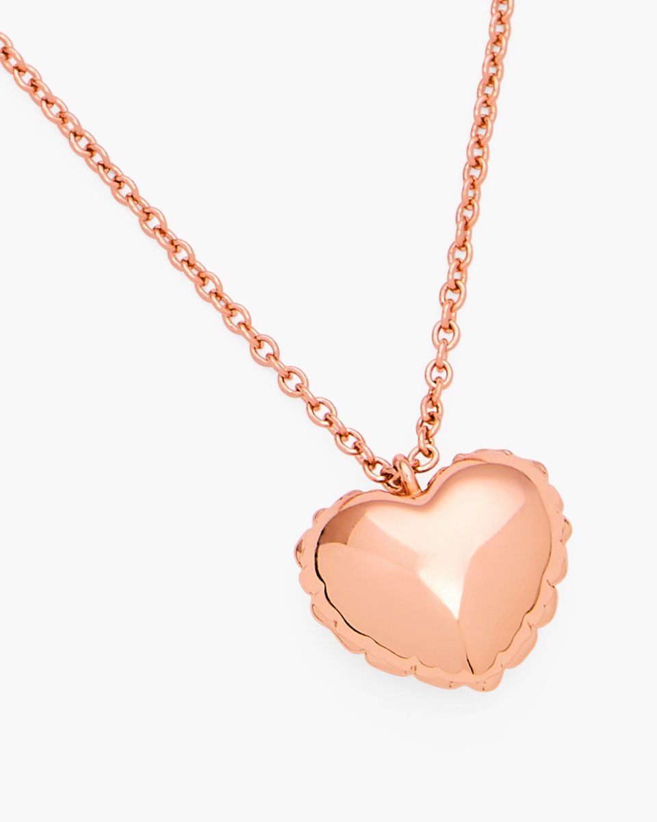 Rose Gold Marc Jacobs Balloon Heart Necklace | 469TRIKCU