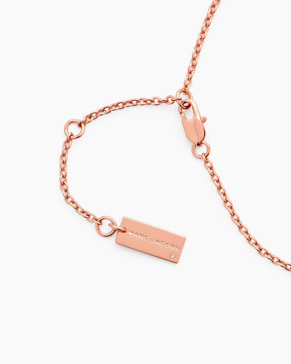 Rose Gold Marc Jacobs Balloon Heart Necklace | 469TRIKCU