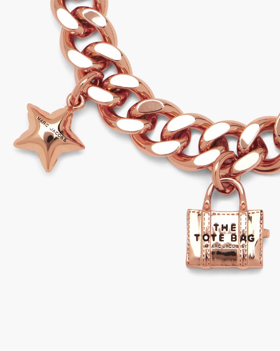 Rose Gold Marc Jacobs The Mini Icon Charm Bracelet | 851SLYPFN