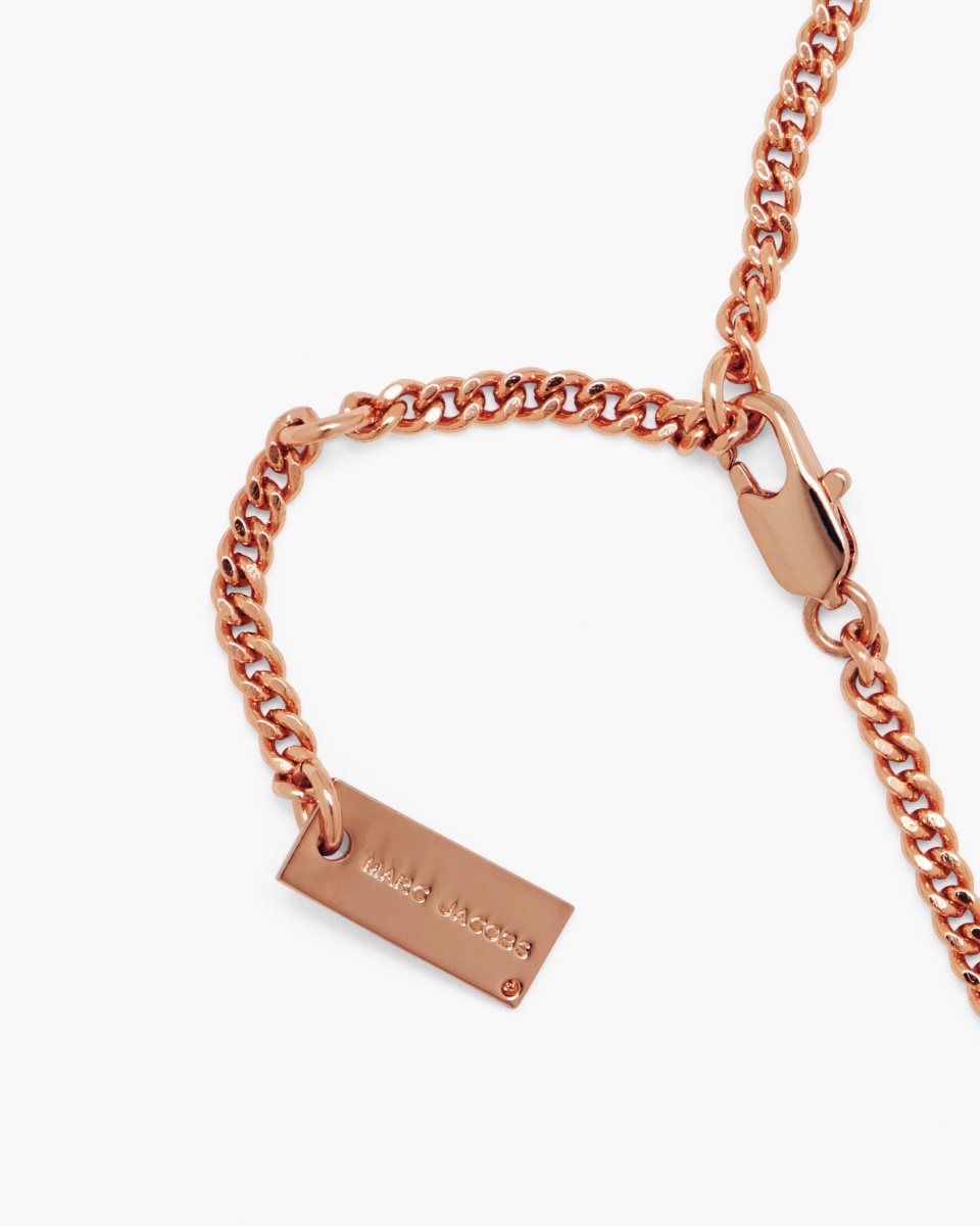 Rose Gold Marc Jacobs The Tote Bag Necklace | 064WMETZJ