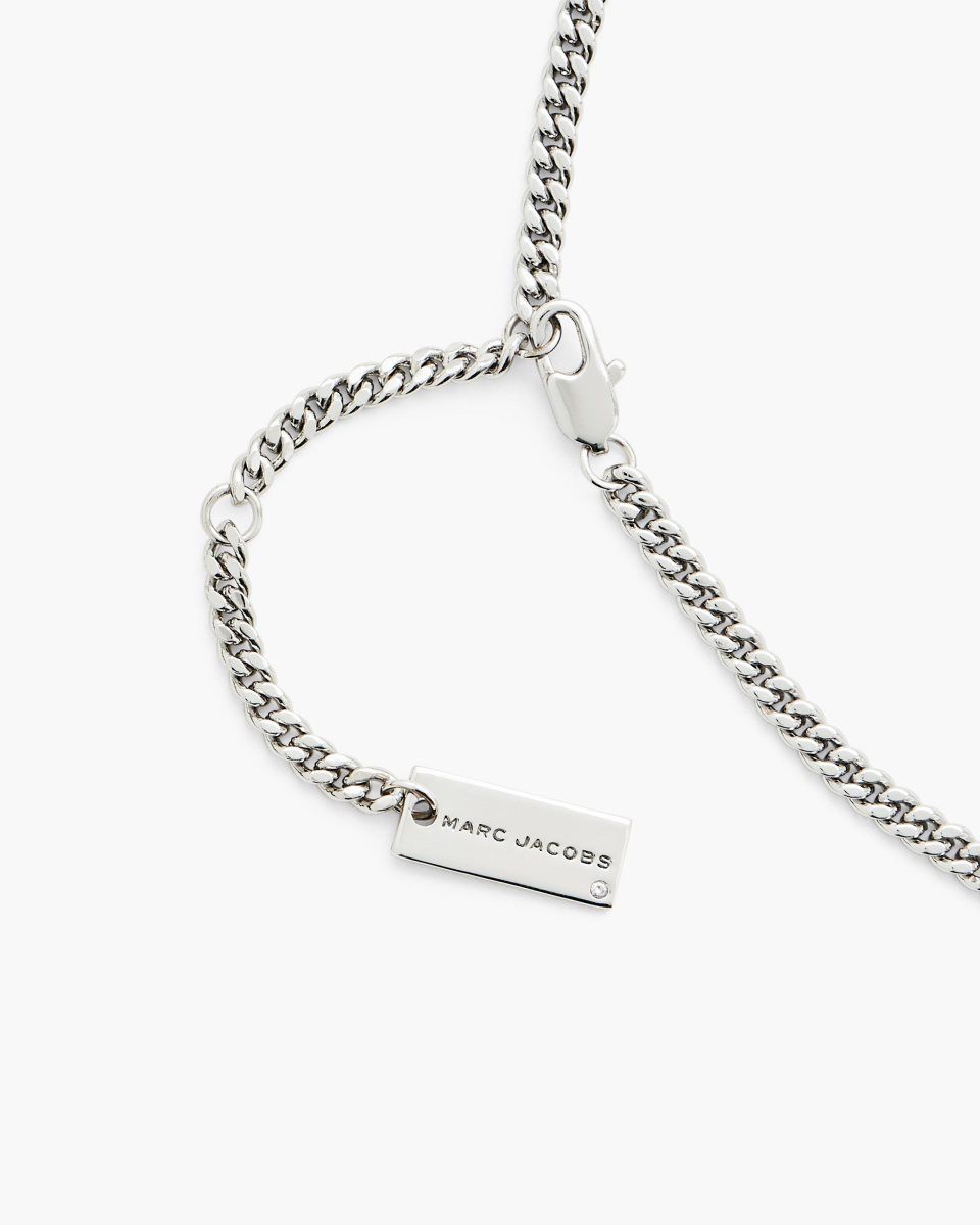 Silver Marc Jacobs J Marc Zipper Necklace | 978SWFEZQ