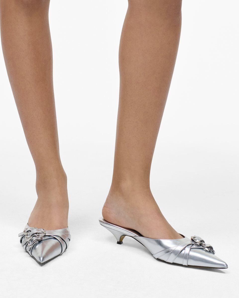 Silver Marc Jacobs The Emma Kitten Heel | 594VCZWET