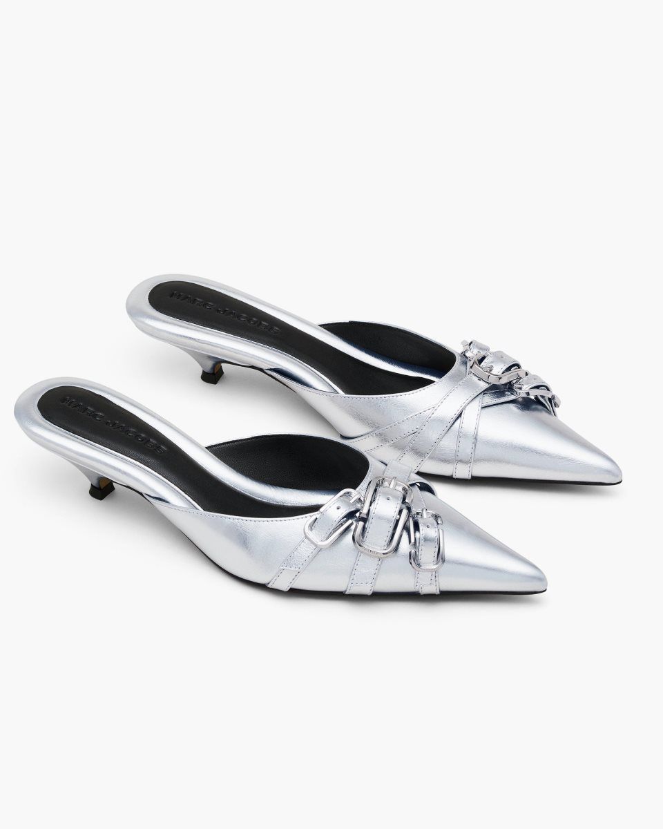 Silver Marc Jacobs The Emma Kitten Heel | 594VCZWET