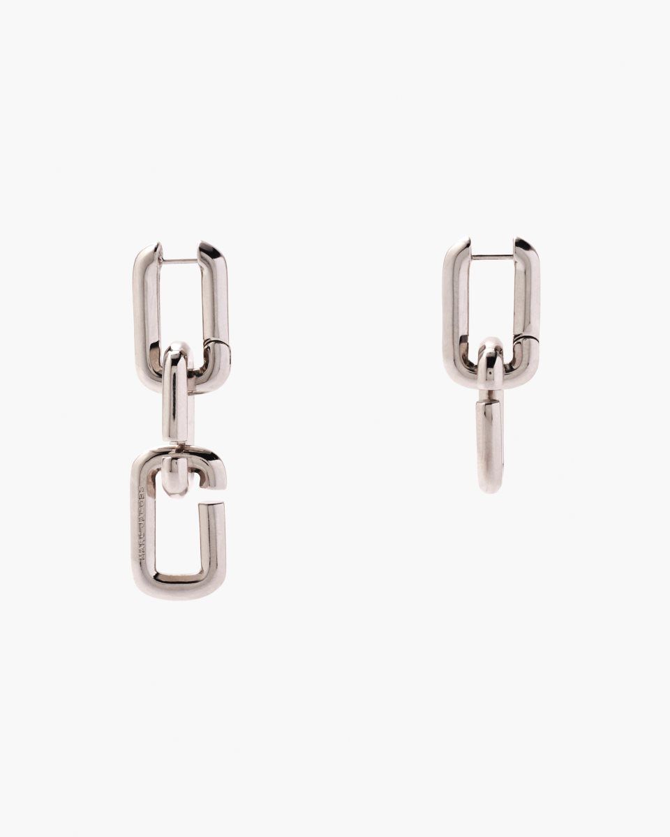 Silver Marc Jacobs The J Marc Chain Link Earrings | 986QBZIAD