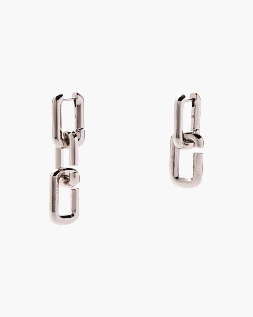 Silver Marc Jacobs The J Marc Chain Link Earrings | 986QBZIAD