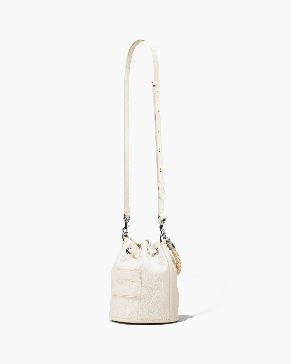 Silver Marc Jacobs The Leather Bucket Bag | 506NLBIJP