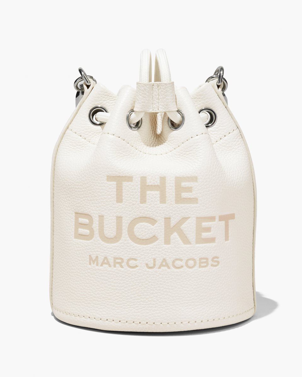 Silver Marc Jacobs The Leather Bucket Bag | 506NLBIJP