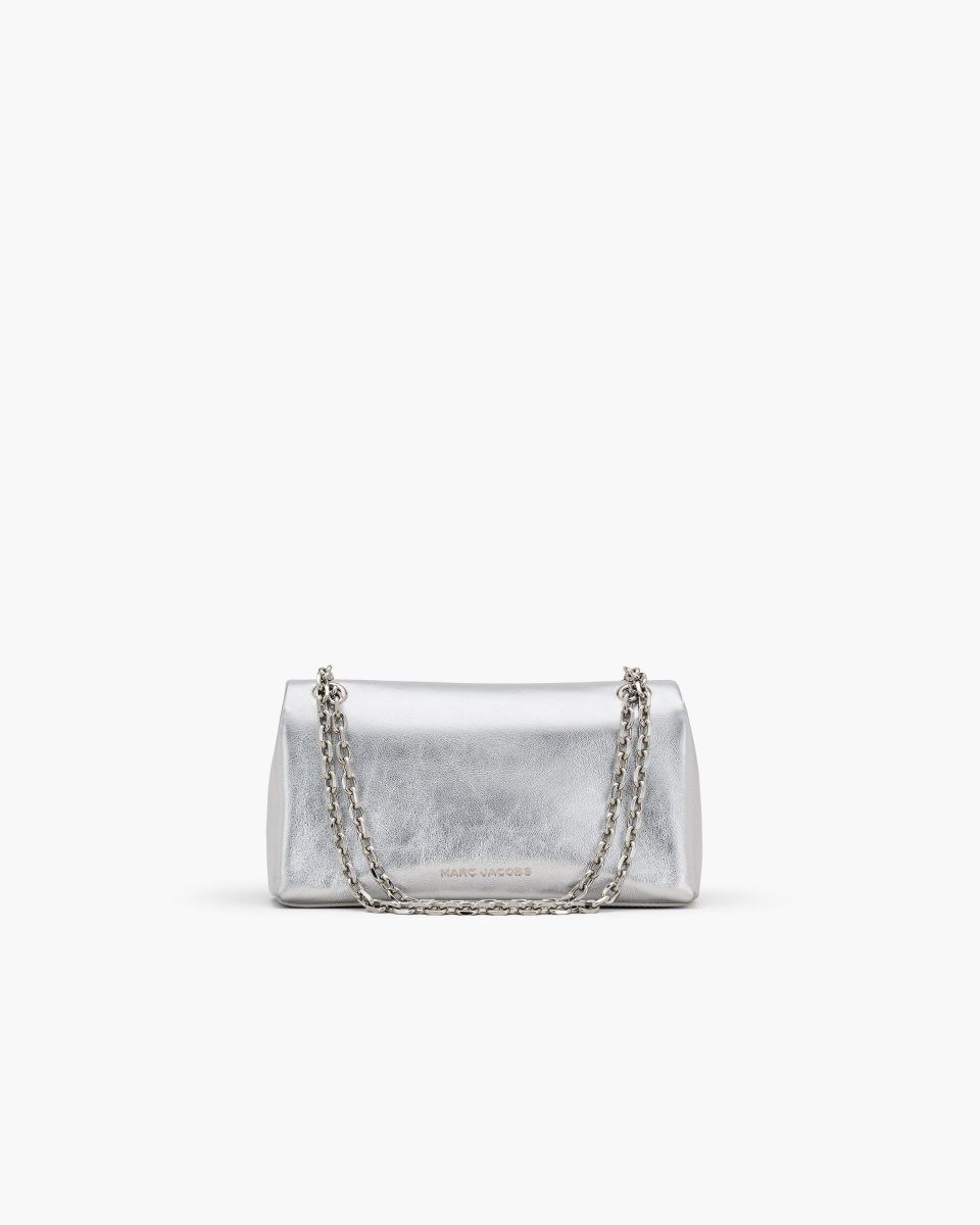 Silver Marc Jacobs The Metallic Dual Chain Wallet | 486ZUGIKQ