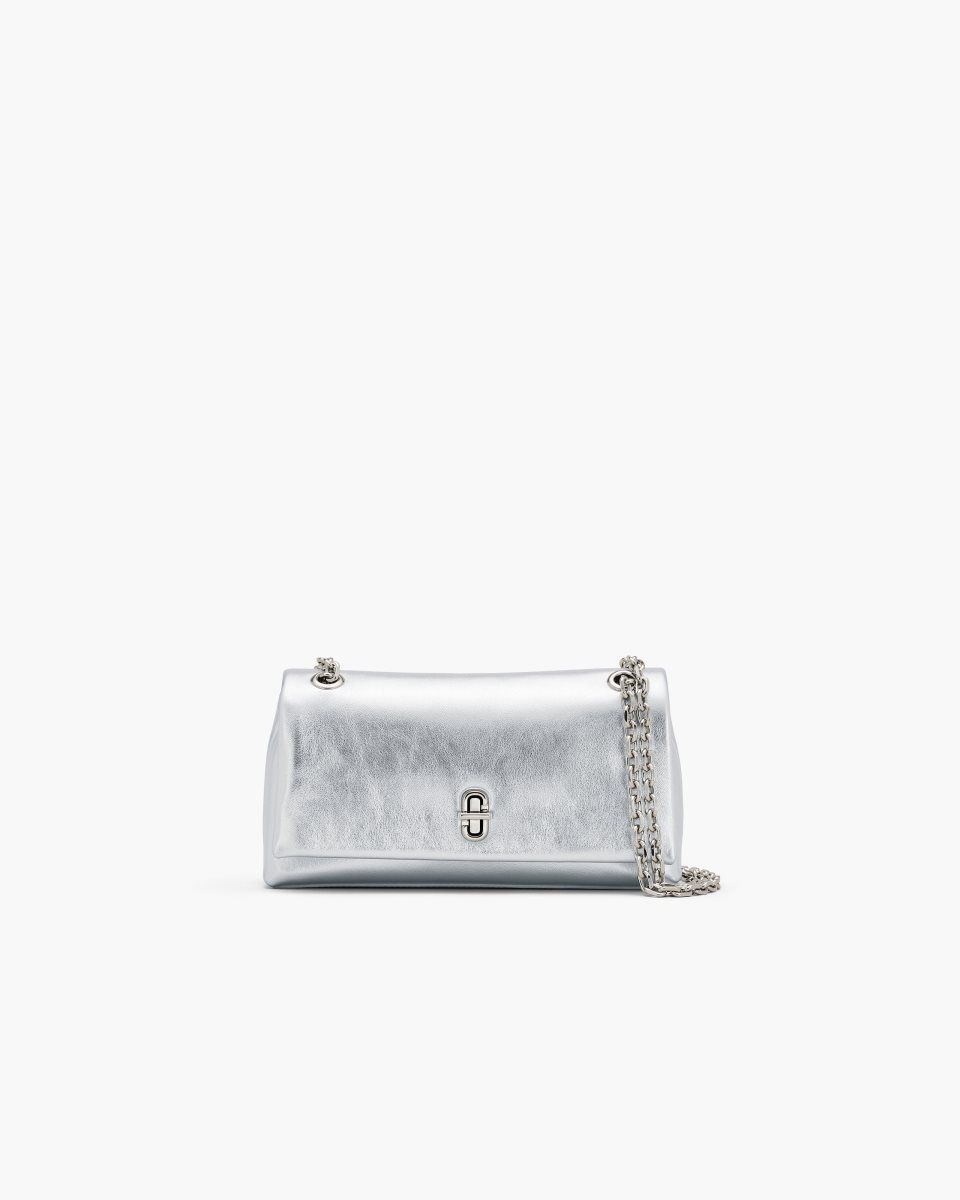 Silver Marc Jacobs The Metallic Dual Chain Wallet | 486ZUGIKQ