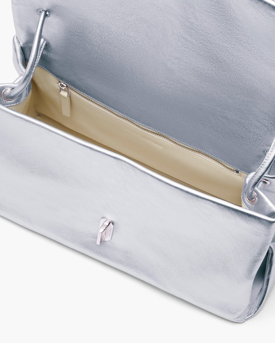 Silver Marc Jacobs The Metallic Large Dual Bag | 792NJCUZD