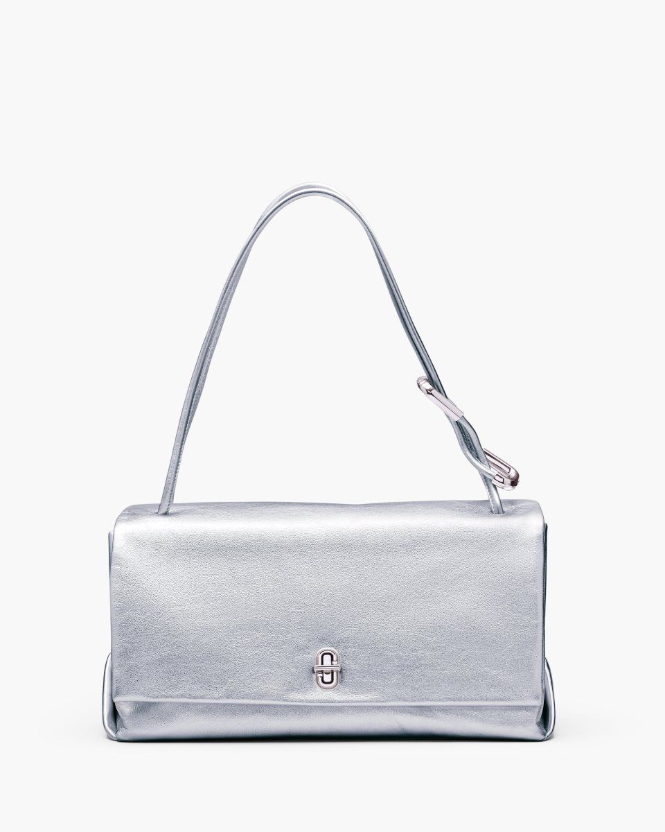 Silver Marc Jacobs The Metallic Large Dual Bag | 792NJCUZD