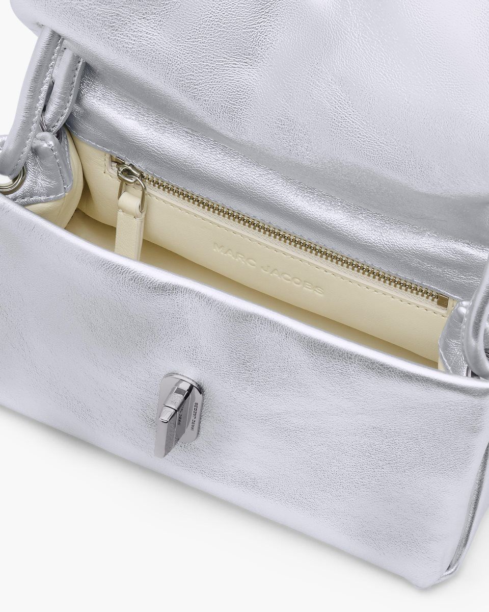 Silver Marc Jacobs The Metallic Mini Dual Bag | 081GRIKAS