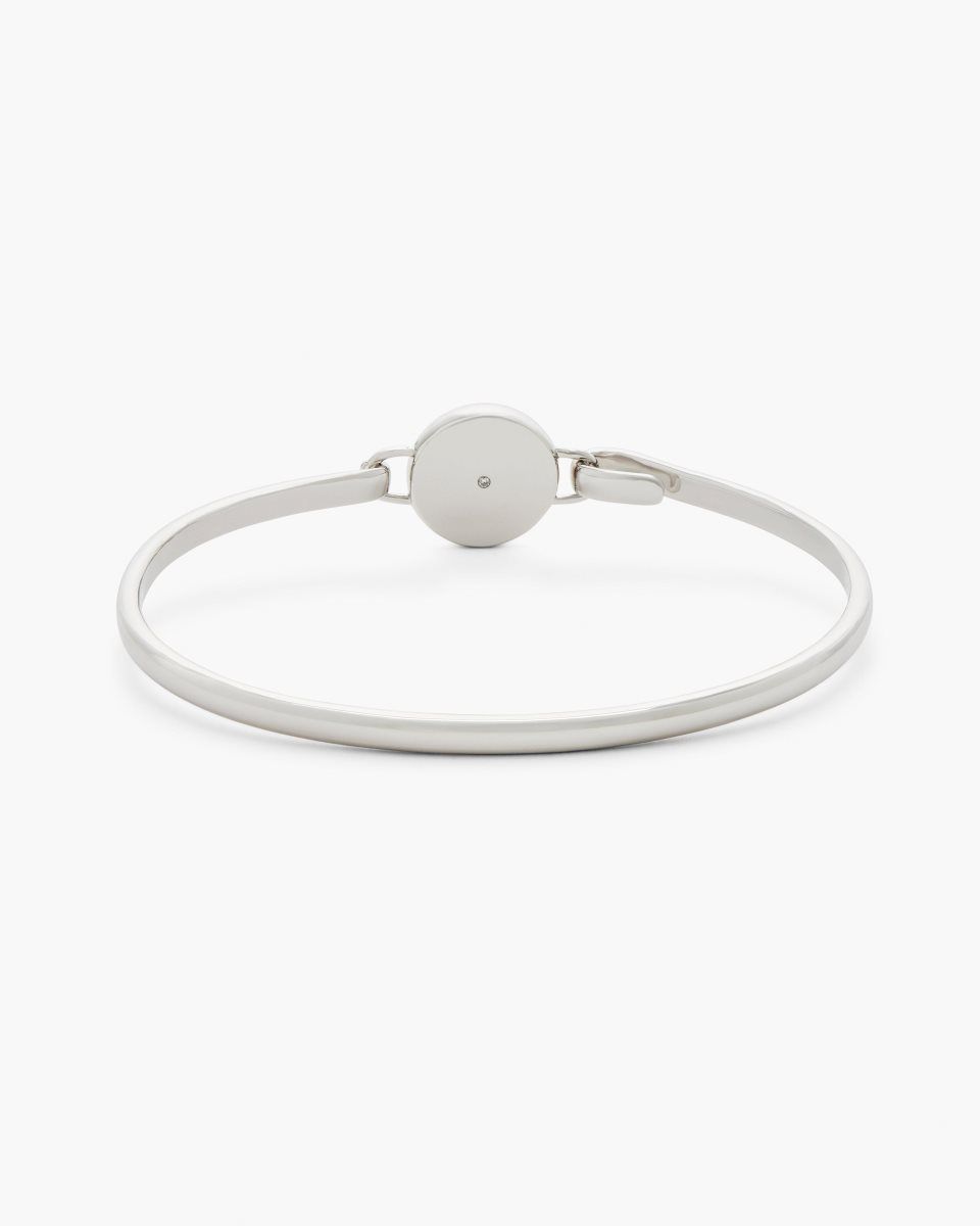 Silver / Black Marc Jacobs The Button Hinge Bracelet | 089IPMLDB