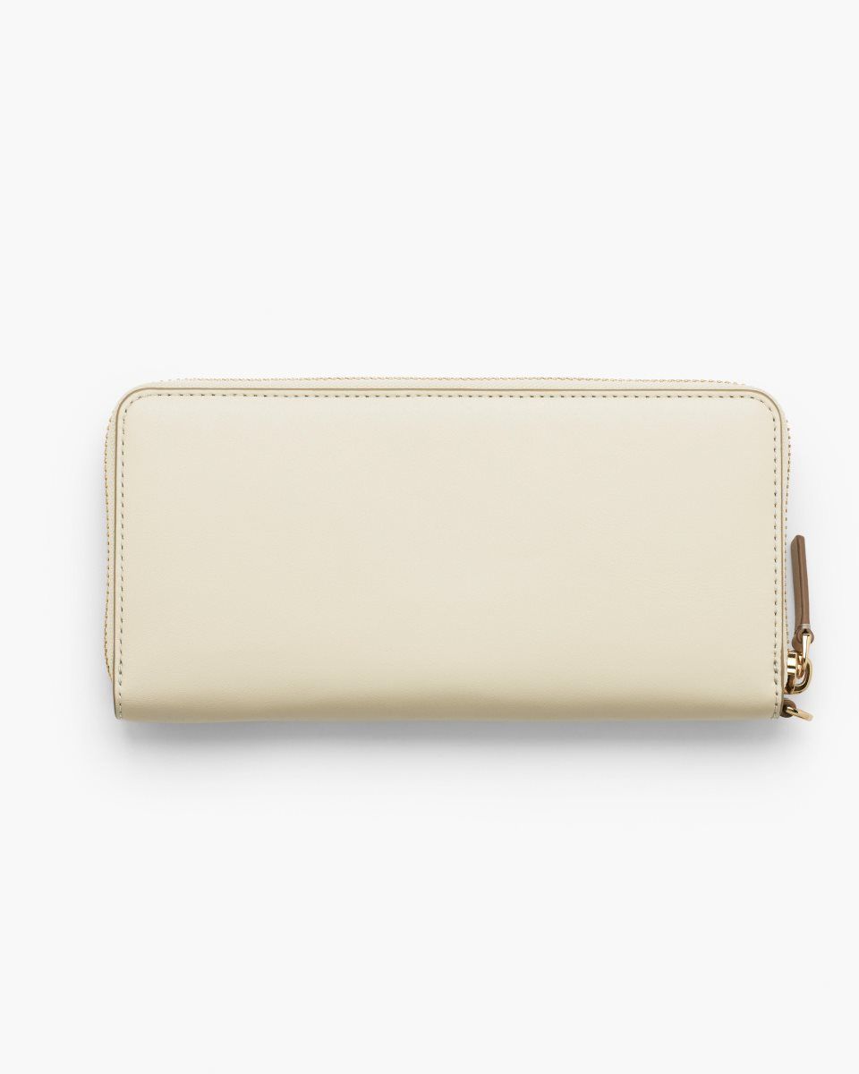 White Marc Jacobs The Covered J Marc Continental Wallet | 569QRXDCB