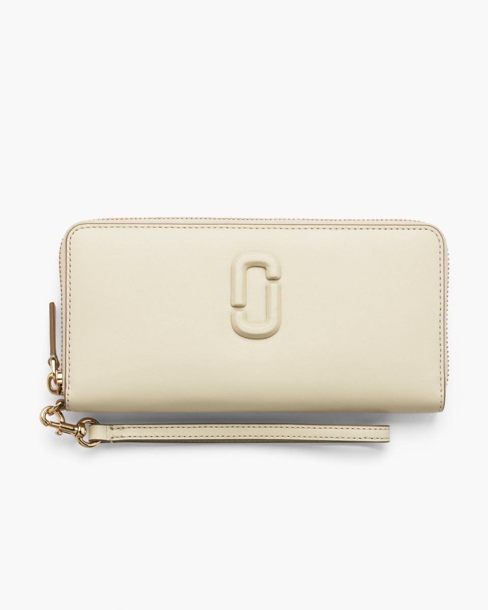 White Marc Jacobs The Covered J Marc Continental Wallet | 569QRXDCB