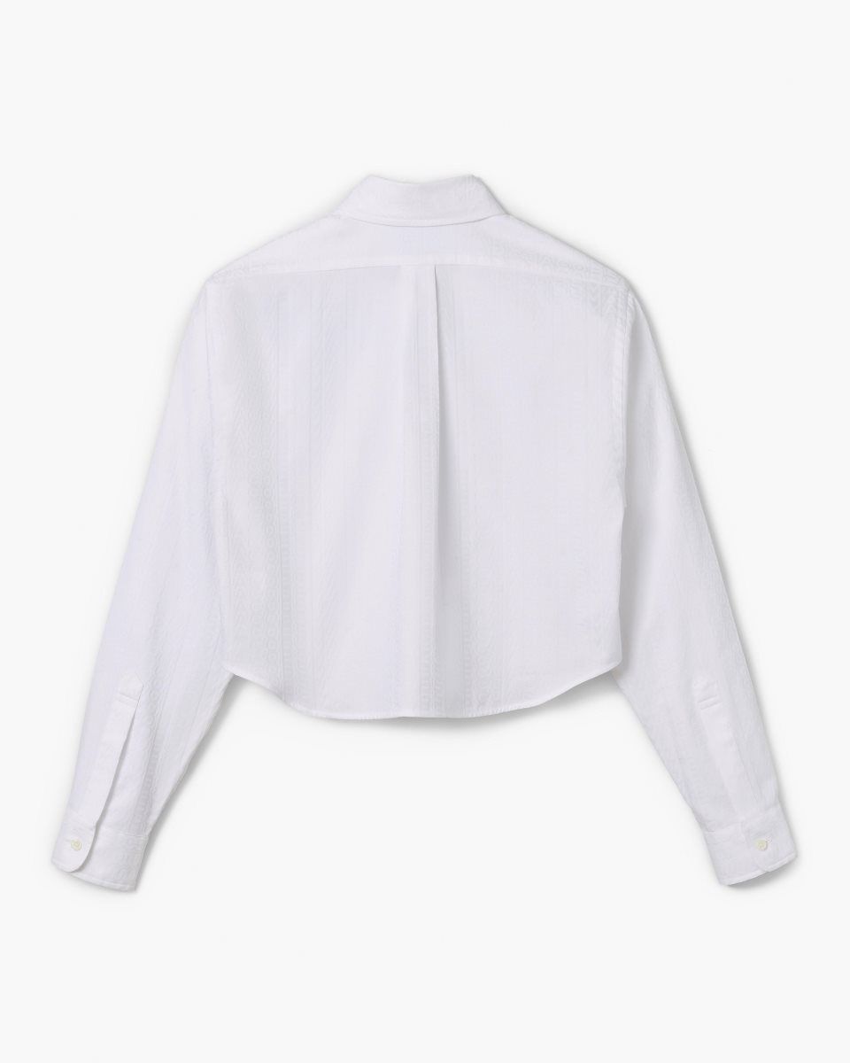 White Marc Jacobs The Cropped Femme Shirt | 290JIHNVX