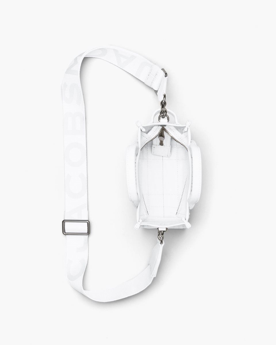 White Marc Jacobs The Crystal Canvas Crossbody Tote Bag | 085KTWPJV