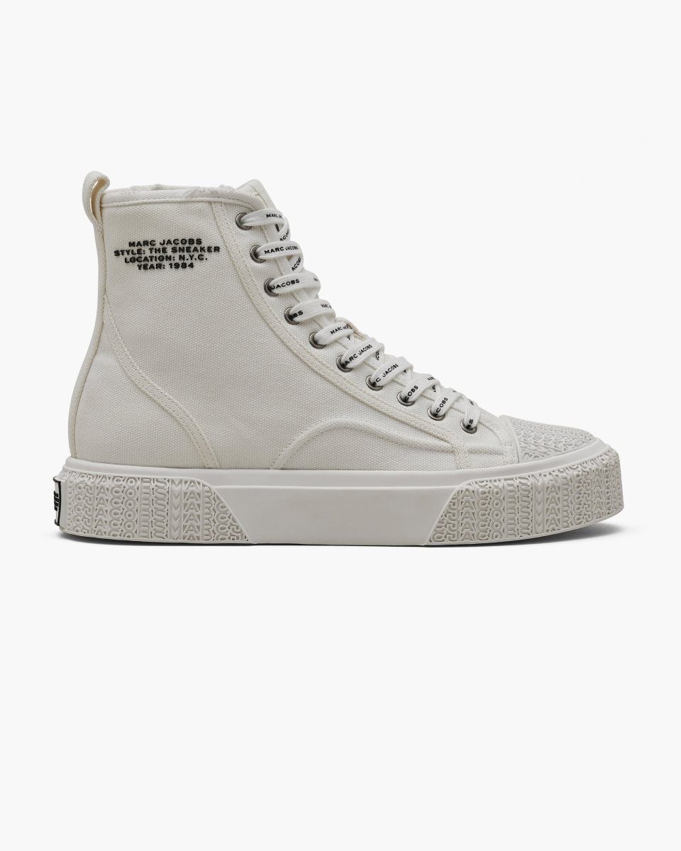 White Marc Jacobs The High Top Sneaker | 760UKFCRP