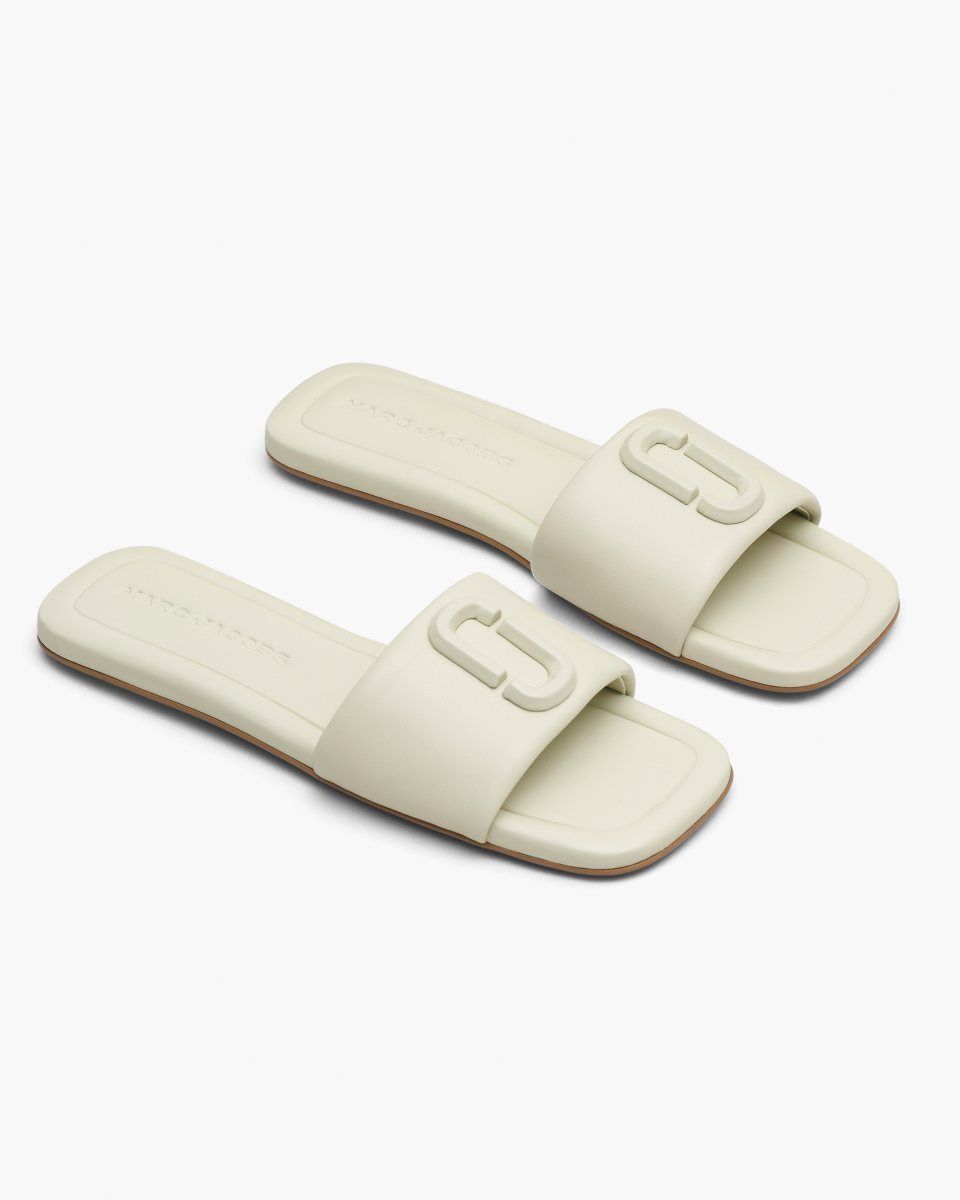 White Marc Jacobs The J Marc Leather Sandal | 579DOHSQX