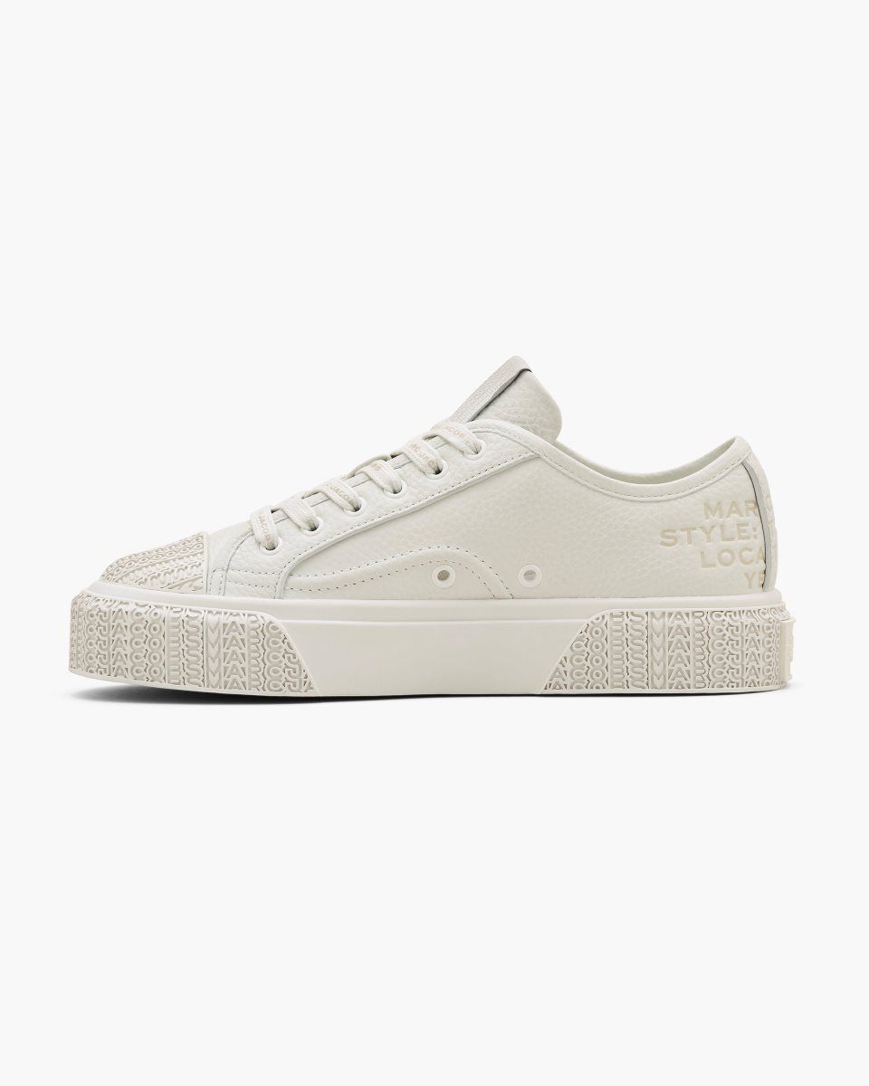 White Marc Jacobs The Leather Sneaker | 205HKXBTW