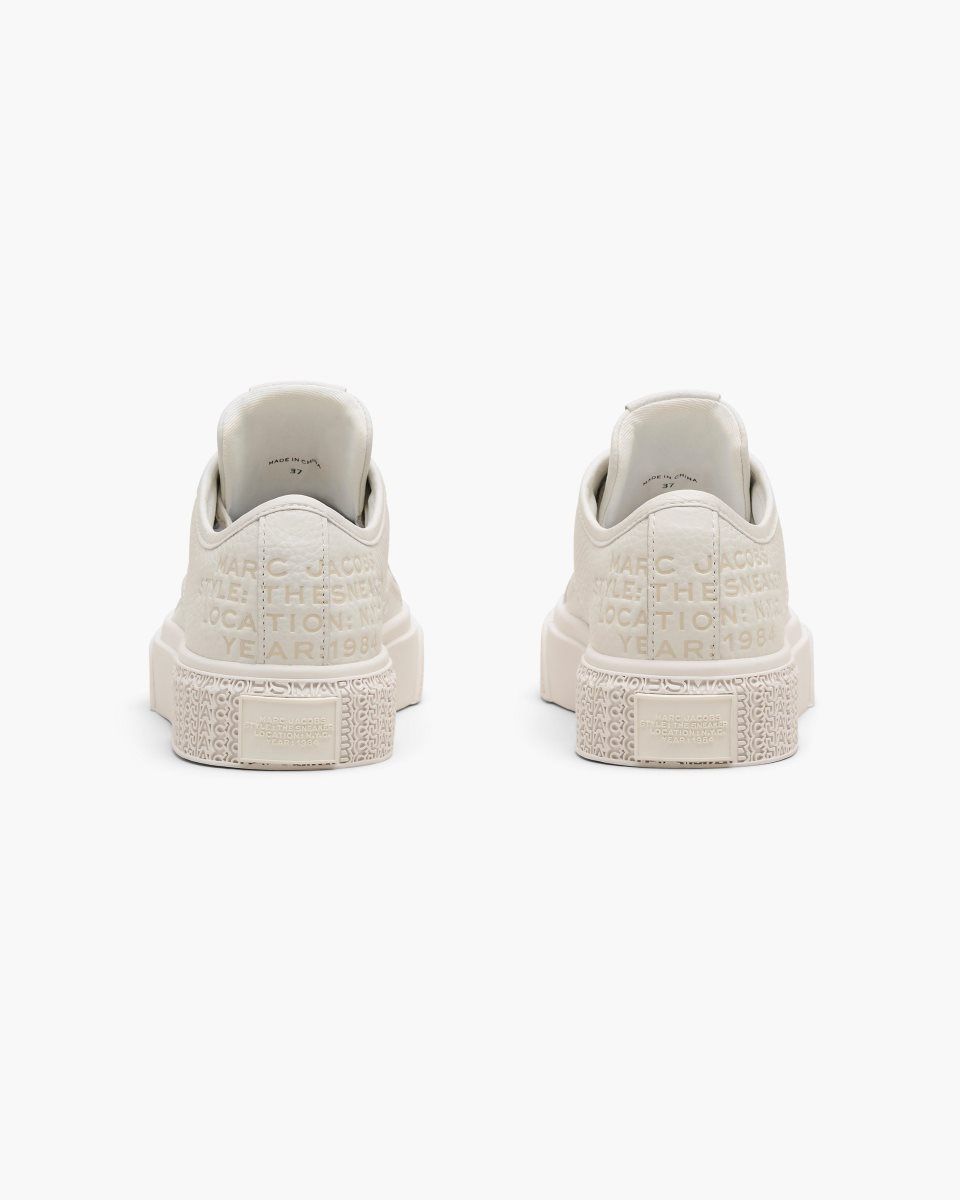 White Marc Jacobs The Leather Sneaker | 205HKXBTW