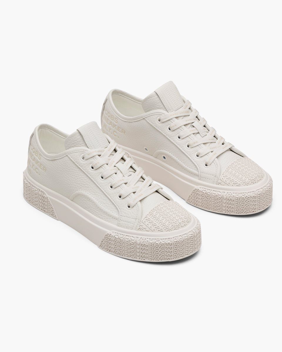 White Marc Jacobs The Leather Sneaker | 205HKXBTW