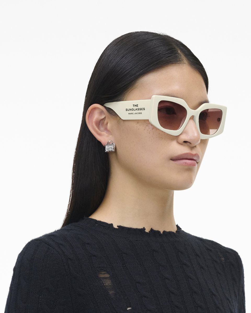 White Marc Jacobs The Square Cat Eye Sunglasses | 931MANPOL