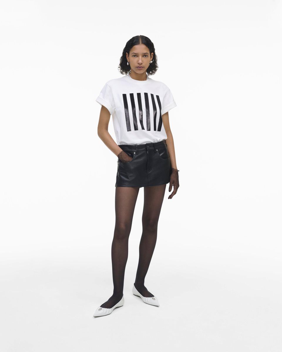 White Marc Jacobs The Stripe Box Tee | 278CQFOSI